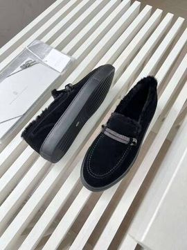 Зимние лоферы с мехом черные Brunello Cucinelli BP-371167