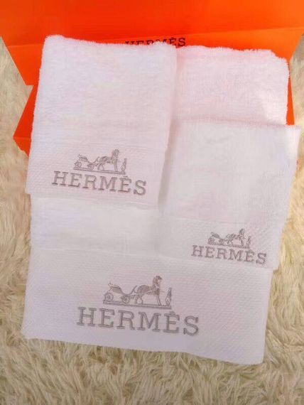 Полотенца комплект из трёх махровый белый Hermes BP-12776