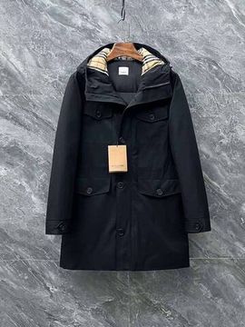 Черное утепленное пальто Burberry BP-23903