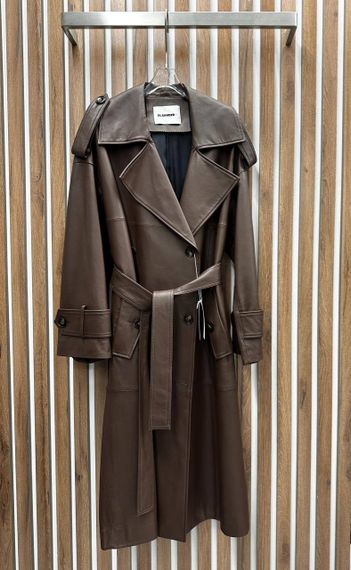 Элитный кожаный плащ Jil Sander BP-41089