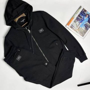 Черный костюм с капюшоном спортивный Dolce & Gabbana BP-22159