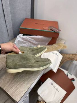 Ботинки женские оливковые лимитированные Loro Piana BP-40037