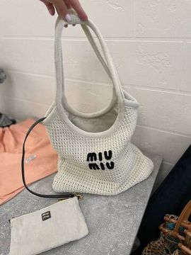 Коллекционная сумка женская белая Miu Miu BP-52468