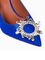 Туфли текстильные синие Amina Muaddi BP-99214751