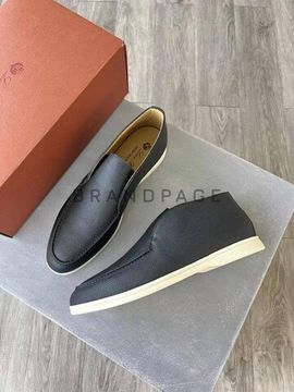 Лоферы из зернистой телячьей кожи Loro Piana BPLUX5592