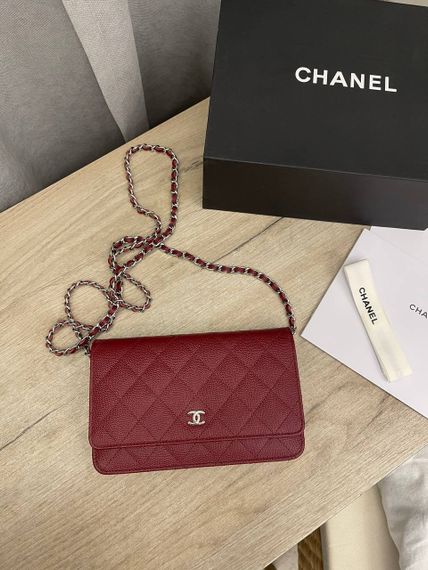 Сумка бордовая женская Woc Chanel BP-48327, трендовая