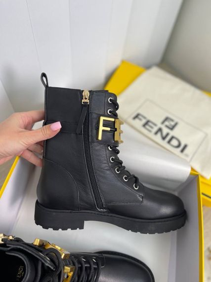 Ботинки черные Fendi премиум BP-22865