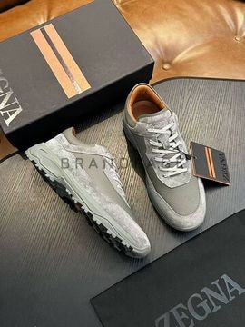 Кроссовки из кожи и замши Zegna BPLUX5428