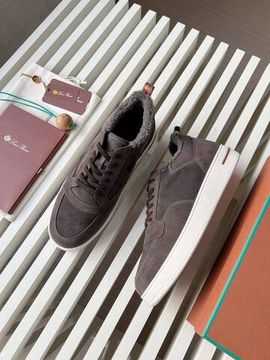 Лимитированные кеды зимние коричневые Loro Piana BP-592327