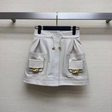 Кожаная коллекционная юбка Fendi BP-40142