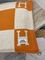 Подушка декоративная Hermes бело-оранжевая BP-38051