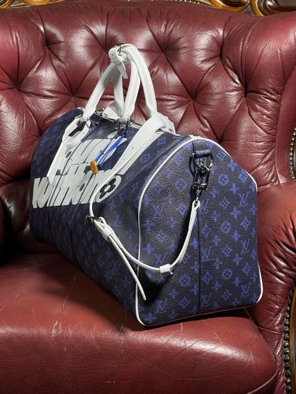 Дорожная сумка Louis Vuitton сине-белая BP-32596