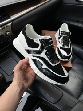 Черно-белые кроссовки Stefano Ricci BP-14325