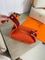 Косметичка женская оранжевая премиум 21 см Hermes BP-24607