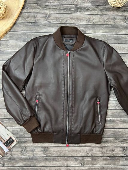 Кожаный бомбер Kiton BP-30236