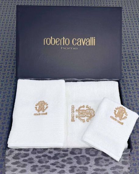 Полотенца комплект белый Roberto Cavalli BP-49898