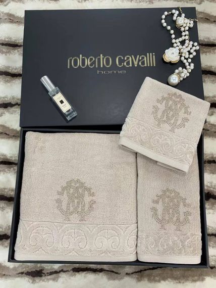 Комплект полотенец 3 шт. бежевые Roberto Cavalli BP-20416