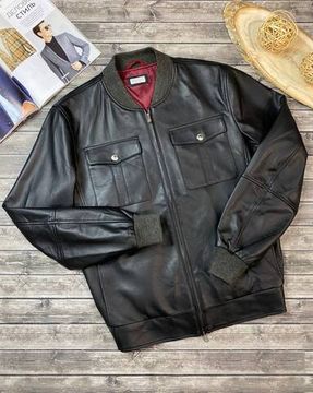 Brunello Cucinelli кожаный бомбер BP-47167