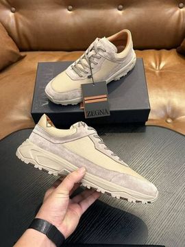 Кроссовки кожаные Zegna BPLUX5427