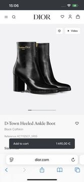 Женские кожаные ботинки Christian Dior D-Town BPLUX12559