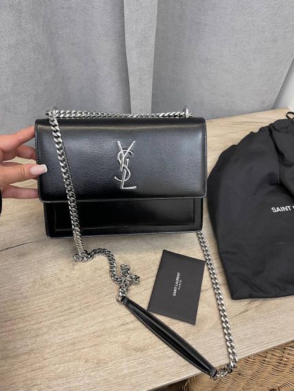 Черная сумка женская Yves Saint Laurent премиум BP-46274