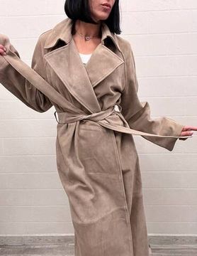 Премиум замшевый плащ The Row BP-53070