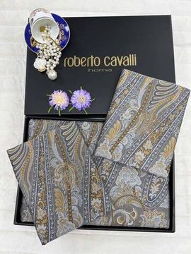 Постельное белье серо-бежевое Roberto Cavalli BP-18099