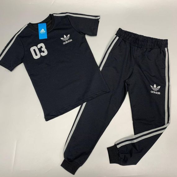 Черный костюм Adidas BP-35704 стильный