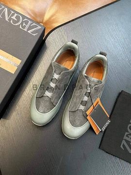 Кроссовки Zegna из натуральной замши и кожи BPLUX5408