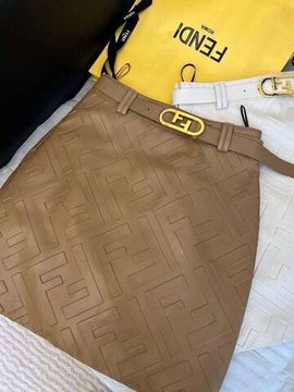 Кожаная юбка люкс Fendi BP-40145