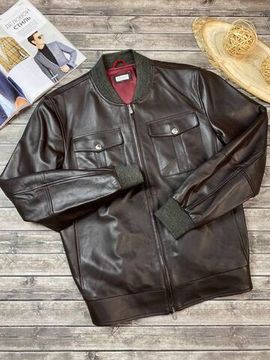 Кожаный бомбер стильный Brunello Cucinelli BP-47166
