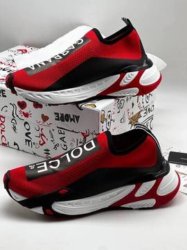 Dolce & Gabbana кроссовки черно-красные стильные BP-33971