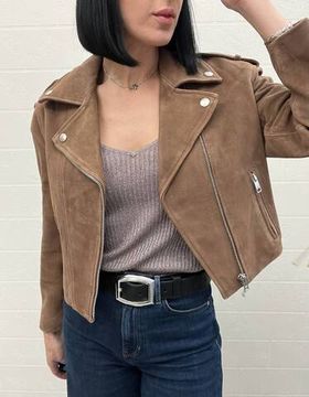 Куртка замшевая Balenciaga трендовая BP-50143