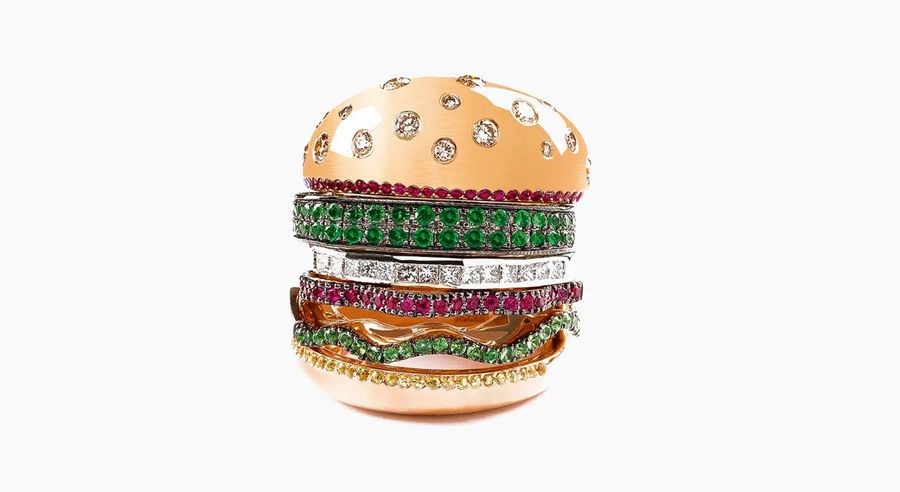 Японский ювелир Nadine Ghosn создал кольцо-бургер