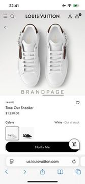 Кожаные женские кроссовки Louis Vuitton Time Out BPLUX12448