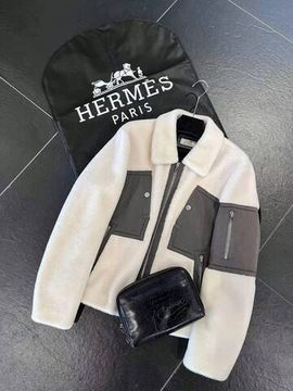 Шуба белая для стильного образа Hermes BP-21682