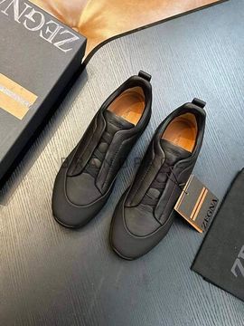 Кроссовки из замши и кожи Zegna BPLUX5404