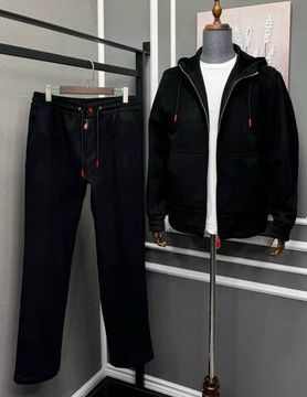 Спортивный костюм эксклюзивный черный Kiton BP-906434