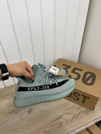 Кроссовки Adidas Yeezy Boost BP-36866 серо-зеленые премиум