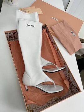 Сапоги-стринги Miu Miu из эластичной кожи наппа BP-33419