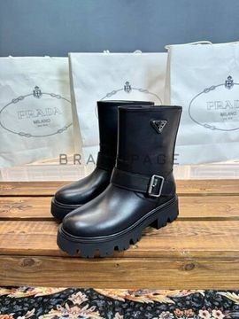Женские ботинки кожаные Prada BPLUX12458