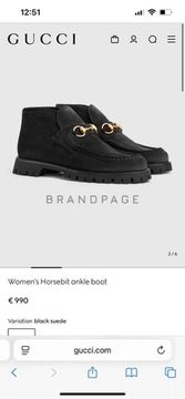 Женские ботинки из кожи Gucci BPLUX12441