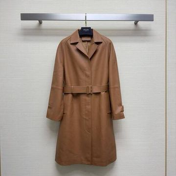 Премиум кожаный плащ Prada BP-39777