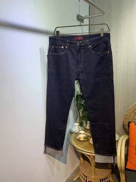 Джинсы дизайнерские темно-синие Gucci BP-805212