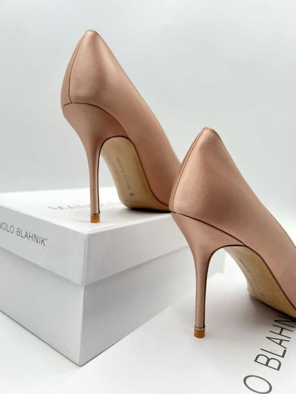 Дизайнерские атласные лодочки Manolo Blahnik BP-26356