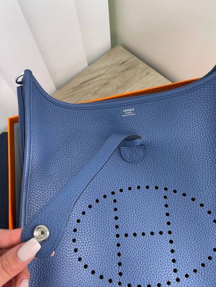 Evelyne коллекционная женская сумка 29 cm Clemence leather Hermes BP-14093