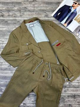Дизайнерский костюм льняной Brunello Cucinelli BP-50080