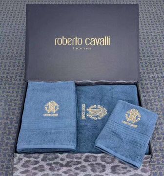 Полотенца комплект синий Roberto Cavalli BP-49899