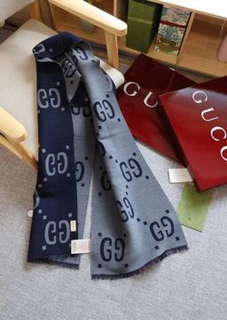 Трендовый шарф серо-синий Gucci BP-194857