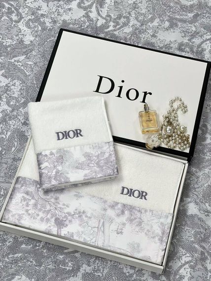 Полотенца комплект 2 штуки агатовый серый оттенок Christian Dior BP-22669